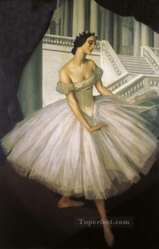ダンスバレエ Painting - アレクサンドル・ジャコレフ アンナ・パブロワの肖像画 1915年ロシアのバレリーナダンサー